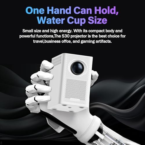 S30 Mini Projector, 720P WiFi, White