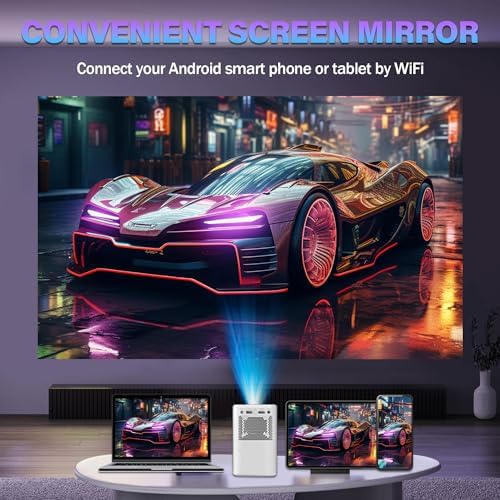 S30 Mini Projector, 720P WiFi, White