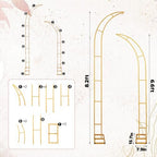 Gold Wedding Flower Arch Stand