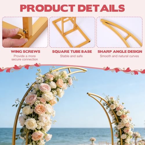 Gold Wedding Flower Arch Stand