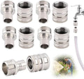 Gugxiom 5Pcs Stainless Steel Garden Hose Quick Connect Fittings Set, 3/4 Inch Water Hose Quick Connect Fittings, for Hoses Sprayers (10, Silver)