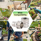 Gugxiom 5Pcs Stainless Steel Garden Hose Quick Connect Fittings Set, 3/4 Inch Water Hose Quick Connect Fittings, for Hoses Sprayers (10, Silver)
