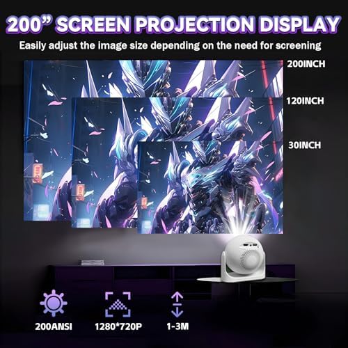 JY-360 Mini Projector, Android 13, 720P