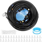 Gugxiom 75FT/23M Misters for Outside Patio, with 23 Mist Nozzles+3/4" Brass Adapter, Outdoor Misters for Patio Cooling, for Garden Patio Backyard Greenhouse Horse Corral (23 Meters (75 ft))