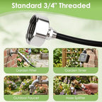Gugxiom 75FT/23M Misters for Outside Patio, with 23 Mist Nozzles+3/4" Brass Adapter, Outdoor Misters for Patio Cooling, for Garden Patio Backyard Greenhouse Horse Corral (23 Meters (75 ft))