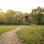 DIY Wooden Drone Model Kit, DIY Wooden RC DroneKit, WoodenBuilding Blocks Flying Toys Assembled Kit,Remote Control Aircraft Training RC DroneQuadcopter, Beginner-Friendly STEM Project Mini Drone