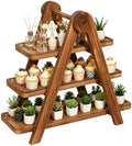 3 Tier Wooden Serving Tray Cupcake Stand Dessert Table Display Set