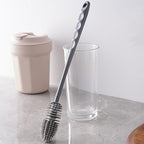 2 Pack Long-Handled Silicone Cleaning Brush - Versatile Cup & Bottle Cleaner, Reusable Scrubber for Kitchen, Bathroom & Car, Long Handle for Easy Reach
