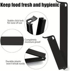 12 Pcs Black Plastic Bag Clips, 4.33 Inches Long. Durable Food Sealing Clips Keep Snacks Fresh, Great for Home and Kitchen Storage.