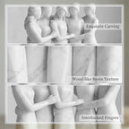 Sister Figurines, Premium Sisters Resin Ornament Friendship Statue, Hand-Painted Sister Sculpture for Women Bestie Friendship Birthday Gift (7in 5 Sister Figurines)