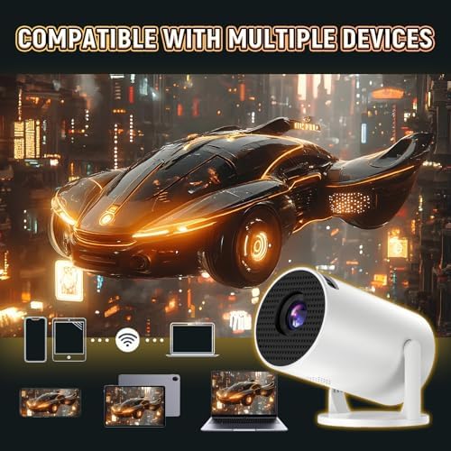 V4 Mini Smart Projector, WiFi, White