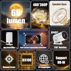 V4 Mini Smart Projector, WiFi, White