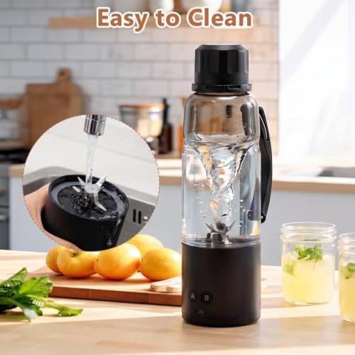 20Oz Portable Personal Blender, 20000RPM Cordless Mini Blender, 3-in-1——MilkshakesCrushed iceGround coffee beans, USB-C Rechargeable, for Outdoor Home Gym Office
