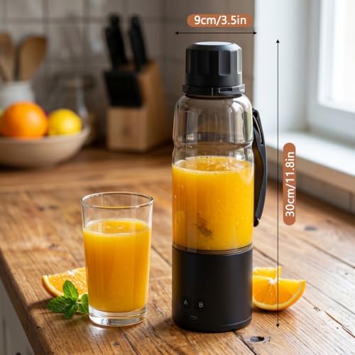 20Oz Portable Personal Blender, 20000RPM Cordless Mini Blender, 3-in-1——MilkshakesCrushed iceGround coffee beans, USB-C Rechargeable, for Outdoor Home Gym Office