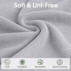 Reusable Microfiber Cleaning Cloth Roll - 100 Pack, 12"x12" Washable Tear-Away Paper Towels, Lint-Free & Streak-Free Rags for Kitchen, Glass, Cars, Electronics, Workshop and Garage(Cloud Gray)