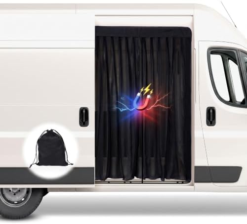 Gugxiom Magnetic Side Sliding Door Van Bug Screen, 59 * 43.3in, for Vans with Magnets for Mercedes Vito, Volkswagen Transporter, Volkswagen California, Ford Transit Custom
