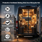 Gugxiom Magnetic Side Sliding Door Van Bug Screen, 59 * 43.3in, for Vans with Magnets for Mercedes Vito, Volkswagen Transporter, Volkswagen California, Ford Transit Custom