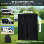 Gugxiom Magnetic Side Sliding Door Van Bug Screen, 59 * 43.3in, for Vans with Magnets for Mercedes Vito, Volkswagen Transporter, Volkswagen California, Ford Transit Custom
