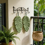 Banana Leaf Pattern Coral Velvet Hand Towel, Soft Absorbent Towel for Bathroom, Kitchen & Home Decor