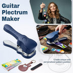 Fashion Guitar Pick Punch Kit, DIY Custom Plectrum Maker Tool with Leather Keychain Holder, File & Pick Strips, Unique Guitar Gifts for Musicians, Men & Women