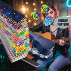 Fashion Guitar Pick Punch Kit, DIY Custom Plectrum Maker Tool with Leather Keychain Holder, File & Pick Strips, Unique Guitar Gifts for Musicians, Men & Women