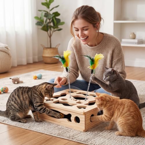 Cat Nail File Scratcher Box with Sandpaper Liner