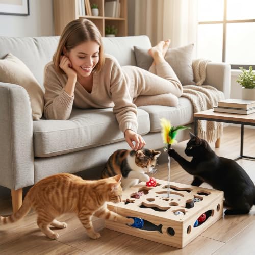 Cat Nail File Scratcher Box with Sandpaper Liner