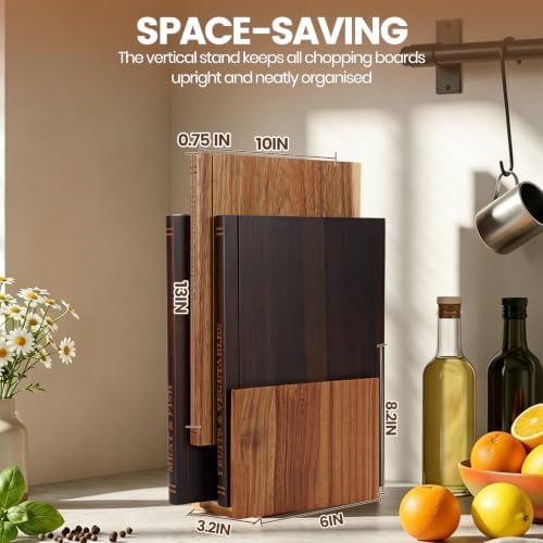 Book Cutting Board Set, Solid Wood Book-Shaped Boards, Labeled Meat & Fish, Cheese & Bread, Fruits & Vegetables, Chopping Board Gift Set for Home Cooks & Kitchen Decor