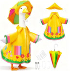 23" Porch Goose Raincoat Outfit Set with Hat & Umbrella