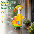 23" Porch Goose Raincoat Outfit Set with Hat & Umbrella