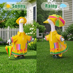 23" Porch Goose Raincoat Outfit Set with Hat & Umbrella