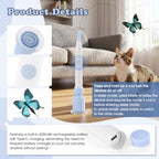Gugxiom Interactive cat Toy, Automatic Butterfly Cat Wand Toy with Suction Cup and 3 Butterflies, for Indoor Kitten Adult Cats to Play, USB Rechargeable（Blue）