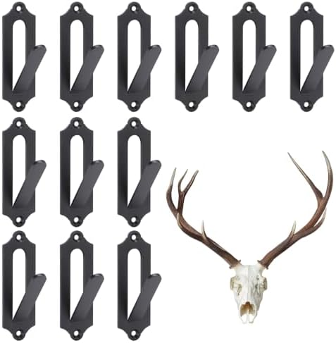 Gugxiom 12 Pcs European Mount Skull Hanger with Mounting Kits, for Indoor Outdoor, Skull Mount for Hanging Deer Antelope Cattle Coyote Mule Elk and Small Hunting Animals