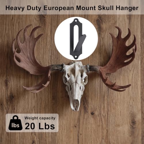 Gugxiom 12 Pcs European Mount Skull Hanger with Mounting Kits, for Indoor Outdoor, Skull Mount for Hanging Deer Antelope Cattle Coyote Mule Elk and Small Hunting Animals
