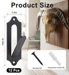 Gugxiom 12 Pcs European Mount Skull Hanger with Mounting Kits, for Indoor Outdoor, Skull Mount for Hanging Deer Antelope Cattle Coyote Mule Elk and Small Hunting Animals