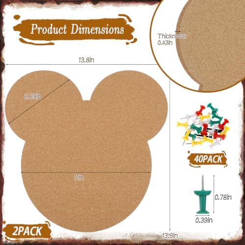 Mouse Shaped Cork Pin Boards