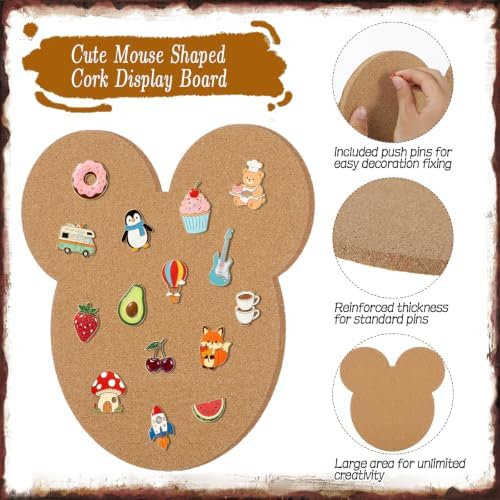 Mouse Shaped Cork Pin Boards