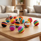2026 New 12Pcs Crochet Footbag Set, Knitted Kick Balls, Handmade Colorful Juggling Toss Bags, for Outdoor Games Party