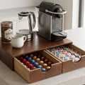 Wooden K Cup Organizer, Countertop Coffee Storage Drawer Organizer