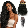 12A Water Wave Human Hair Bundles with Closure