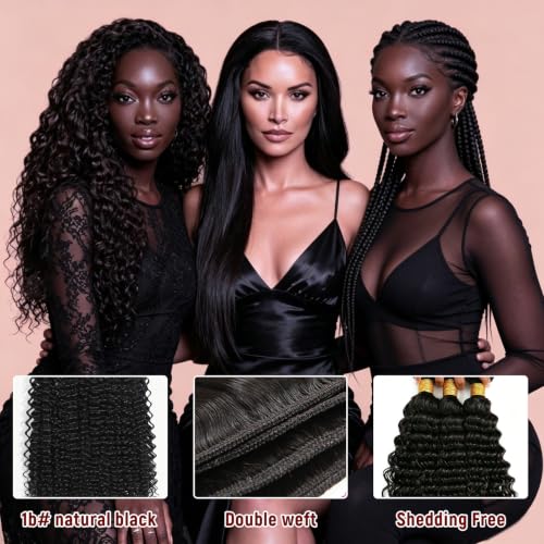 12A Water Wave Human Hair Bundles with Closure
