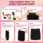 12A Water Wave Human Hair Bundles with Closure