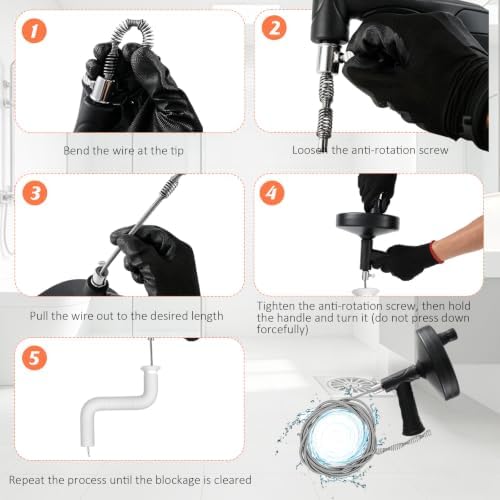 33 FT Drain Snake Auger