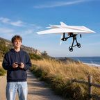 RC Plane Paper Airplane Kit, Remote Control Plane with Gyro Stabilizer & Dual Propellers, DIY Aerodynamic Aircraft Module, Lightweight Fixed Wing Flight for Hobbyists