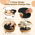 Dog Nail Scratch Board - Adjustable Speed Dog Nail File Toy with Treat Box