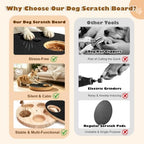 Dog Nail Scratch Board - Adjustable Speed Dog Nail File Toy with Treat Box