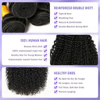 Kinky Curly Human Hair Bundles with Closure