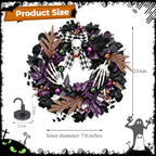20" Halloween Skull Wreath