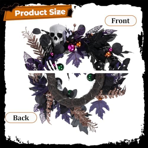 20" Halloween Skull Wreath