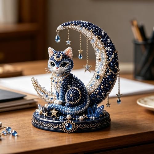 3D Beaded Animal Kit, Bead Embroidery Kit, All-in-One Bead Animal Making Kit, Premium Beading Kits & Bead Kit for Adults, Manual Craft Set for Detailed 3D Tiny Animals (Royal Fox)